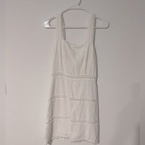 Draper James white lace sleeveless dress